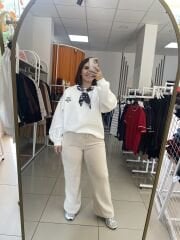 TASARIM FULARLI SWEATSHİRT