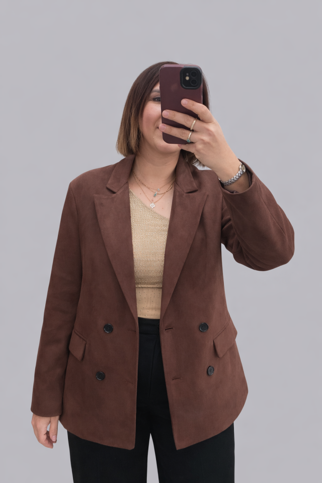 SÜET BLAZER CEKET(kahverengi)