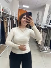 KOL DÜĞME DETAYLI YUVARLAK YAKA TRİKO KAZAK(KREM)