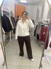 YUMOŞ ÖNDEN FERMUARLI HIRKA(KREM)