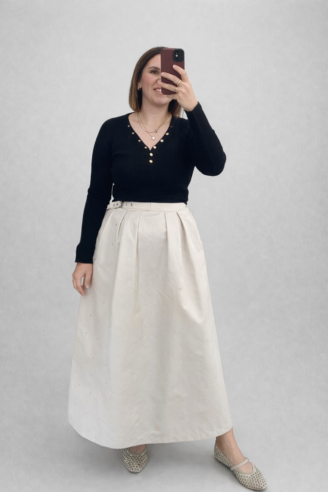 KLOŞ TAŞ DETAYLI ETEK