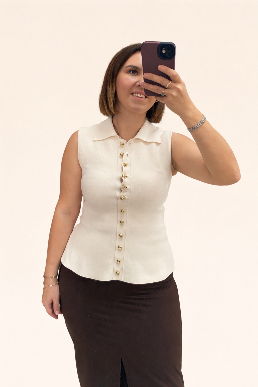 ÇELİK TRİKO YELEK(KREM)