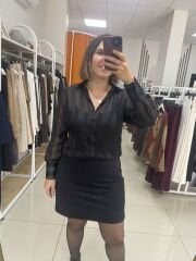 TÜL ŞERİT DETAY GÖMLEK