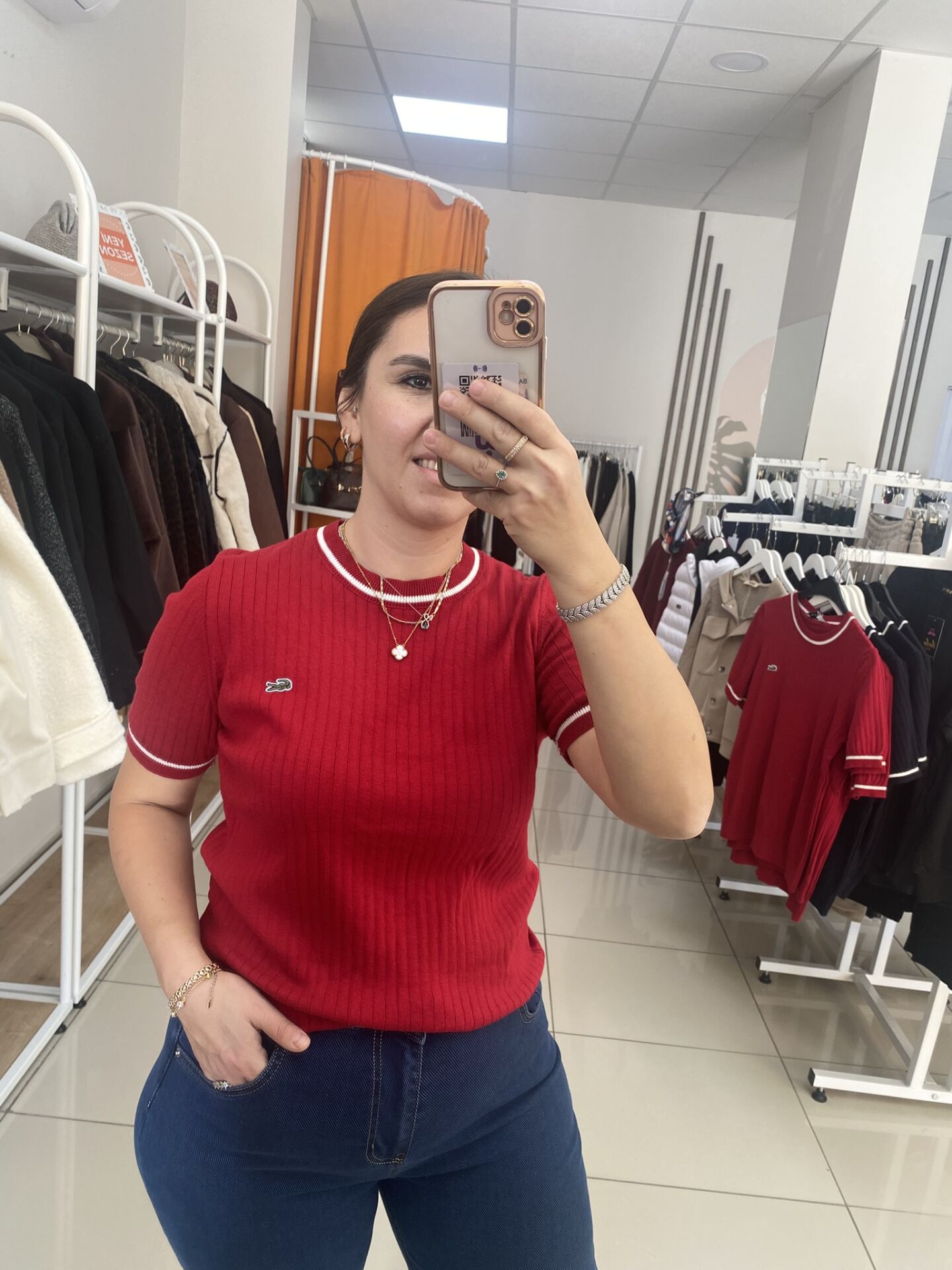 KISA KOL TRİKO KAZAK(KIRMIZI)