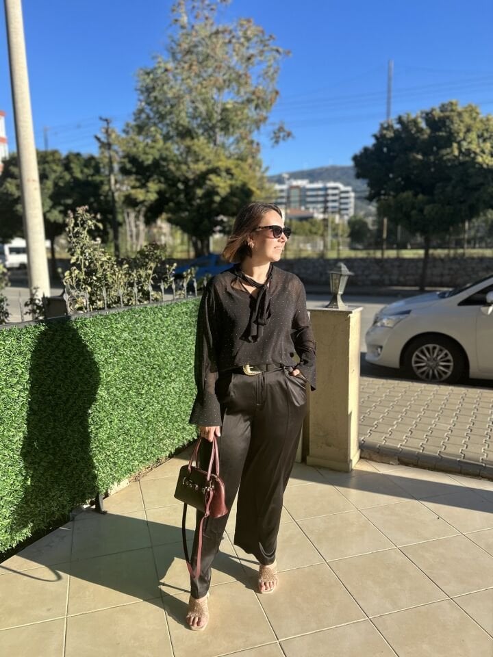 SATEN PALAZZO PANTOLON(SİYAH)