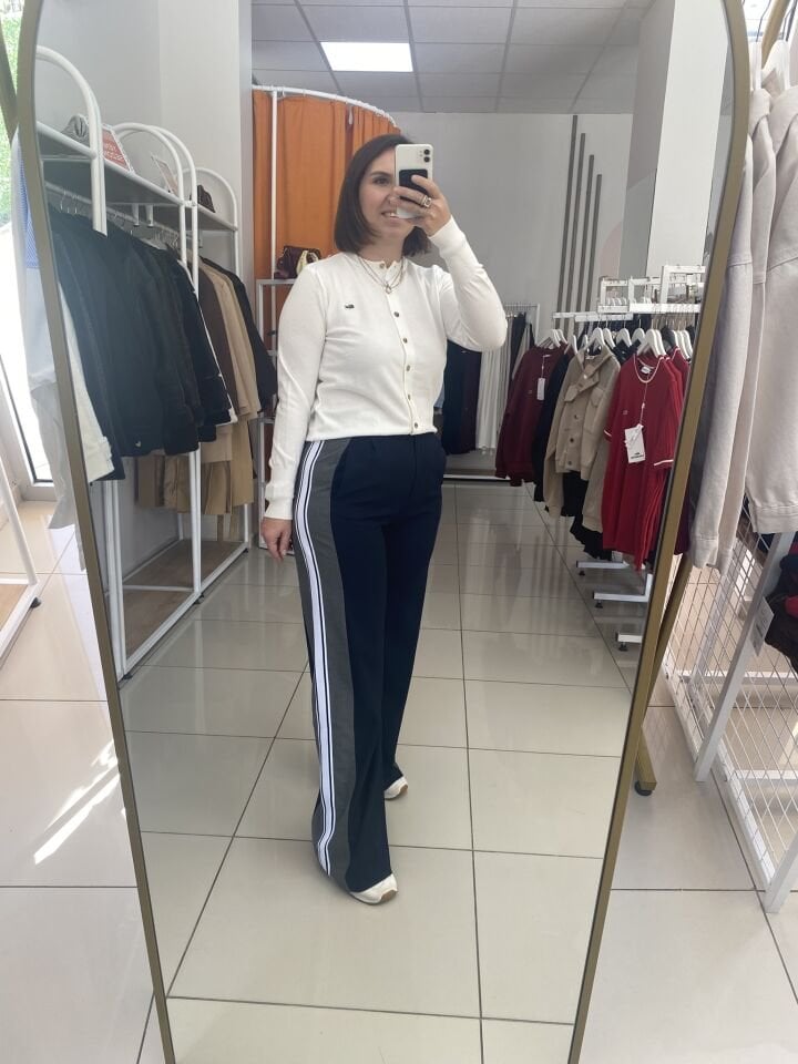 TASARIM ÇİZGİLİ PALAZZO PANTOLON