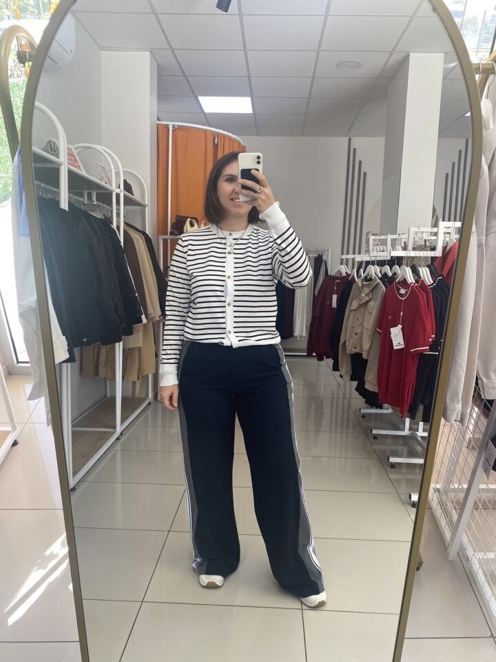 TASARIM ÇİZGİLİ PALAZZO PANTOLON