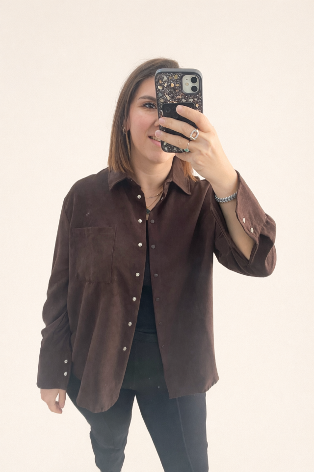 SÜET GÖMLEK(Kahverengi)