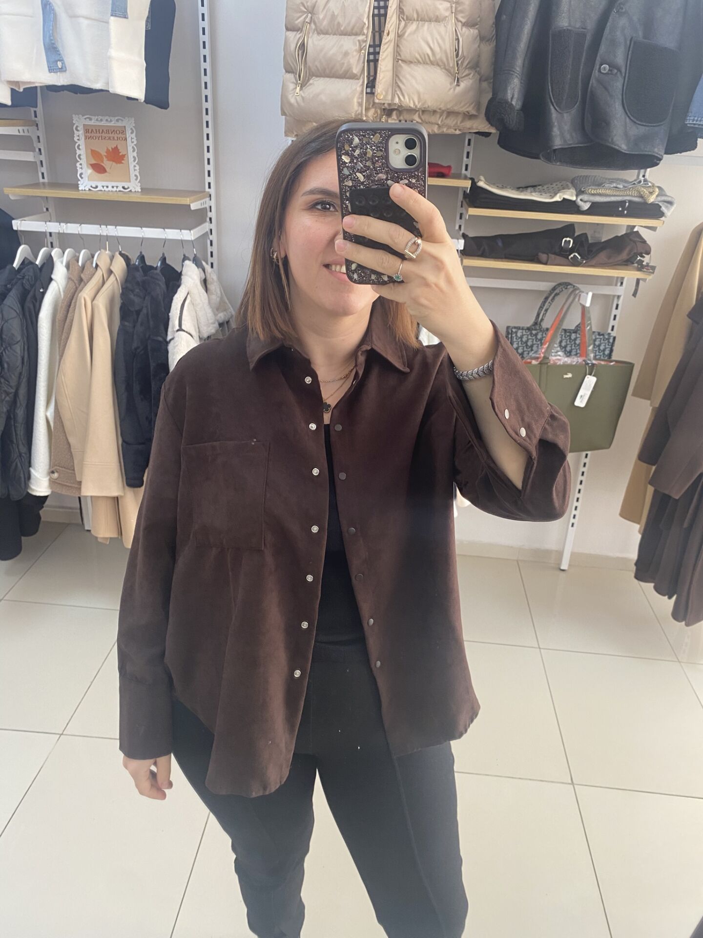 SÜET GÖMLEK(Kahverengi)