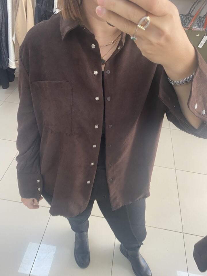 SÜET GÖMLEK(Kahverengi)