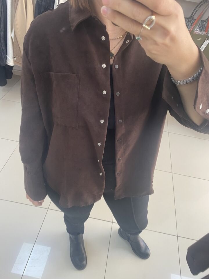 SÜET GÖMLEK(Kahverengi)