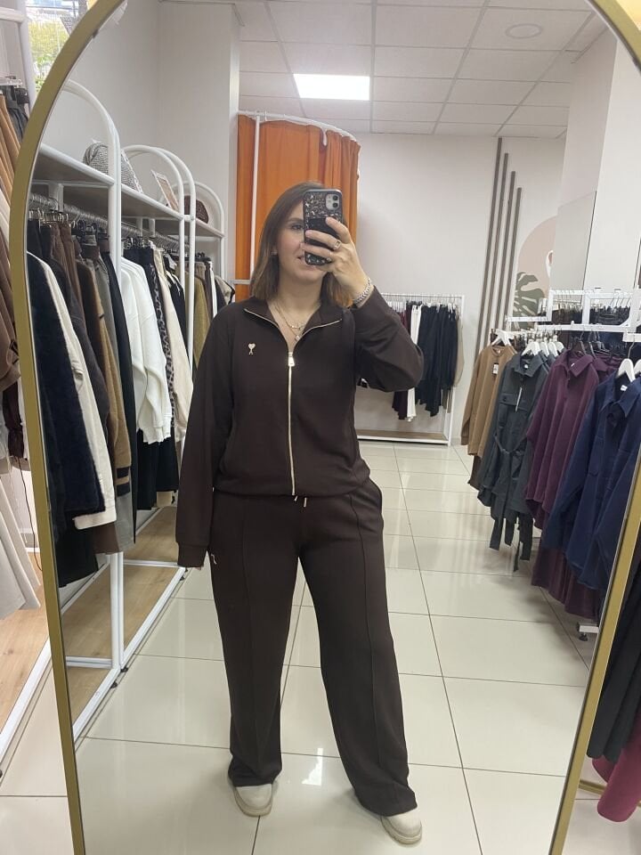 EŞOFMAN TAKIMI(KAHVERENGİ)