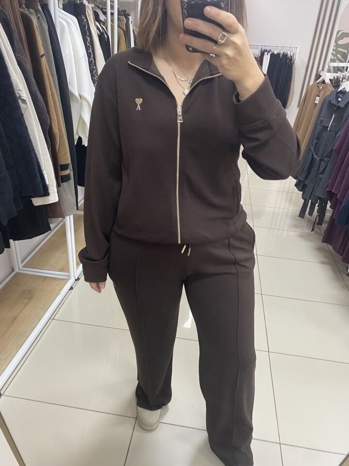 EŞOFMAN TAKIMI(KAHVERENGİ)