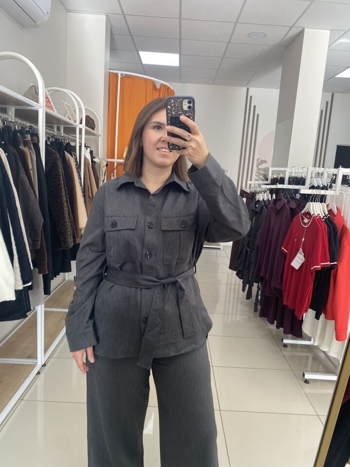 ALT ÜST GÖMLEKLİ TAKIM(GRİ)