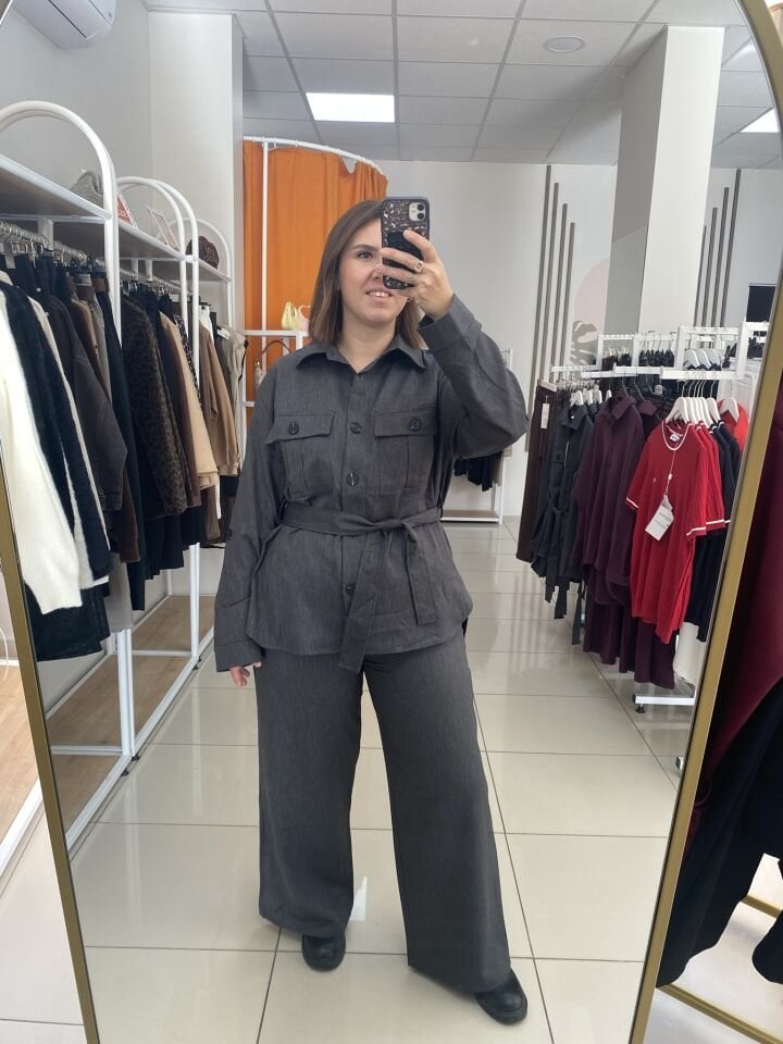 ALT ÜST GÖMLEKLİ TAKIM(GRİ)