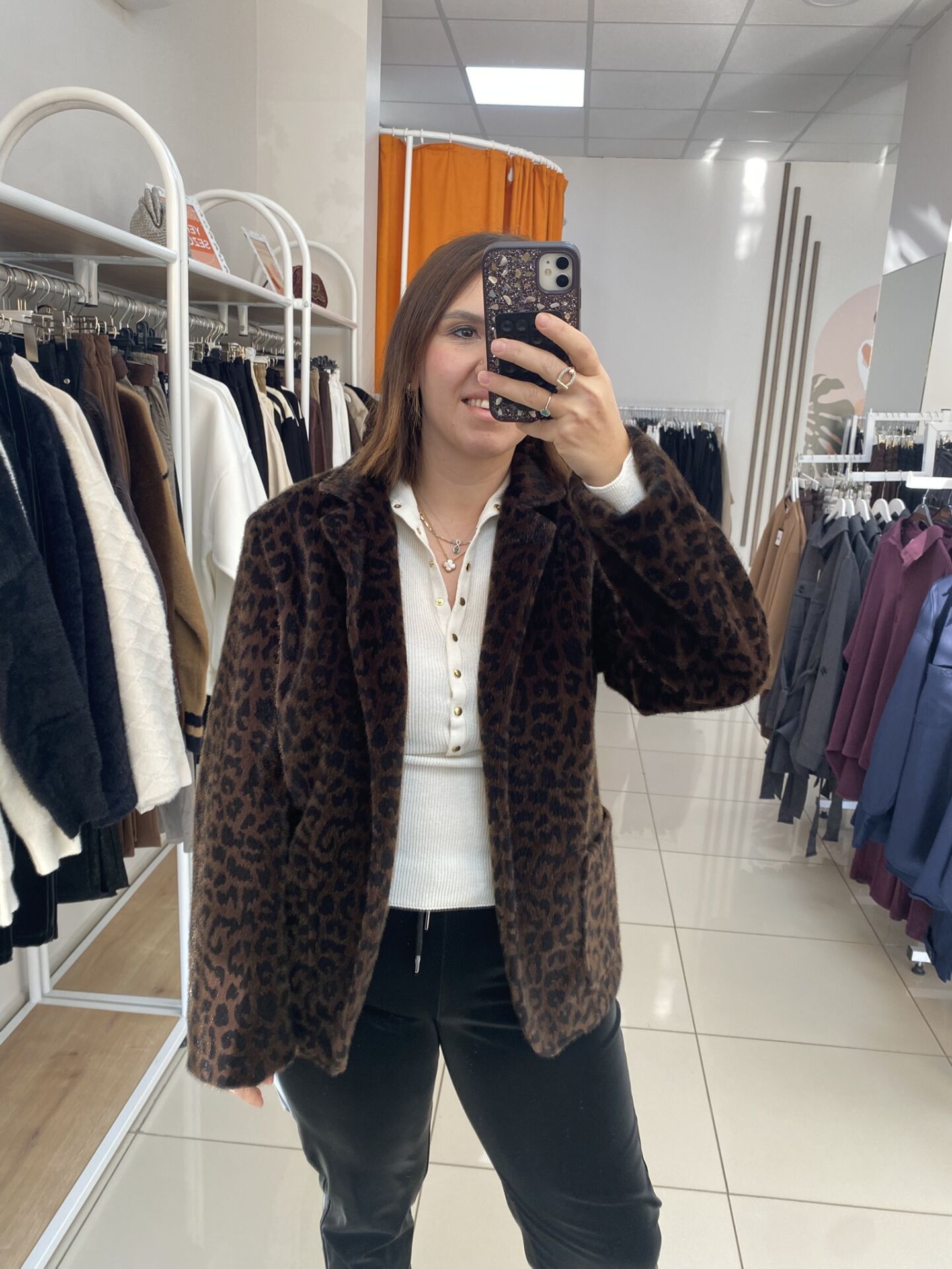 PELUŞ BLAZER CEKET (LEOPAR)