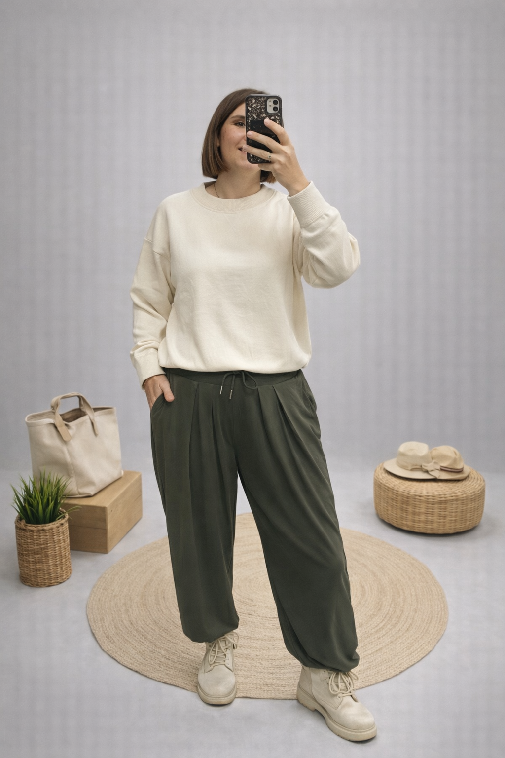 ŞALVAR EŞOFMAN ALTI(haki)