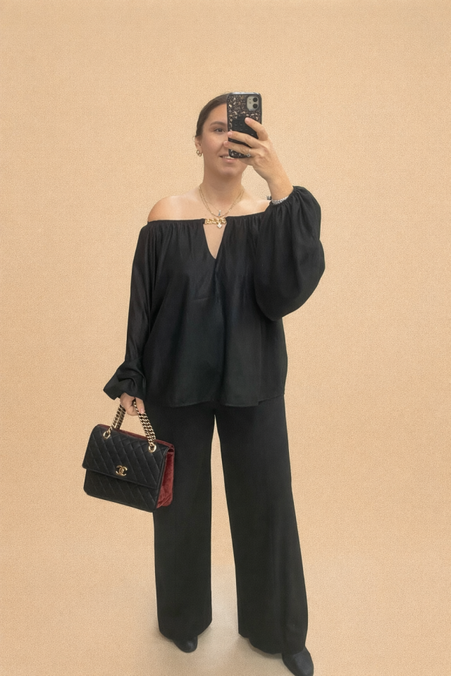 KAYIK YAKA TASARIM BLUZ