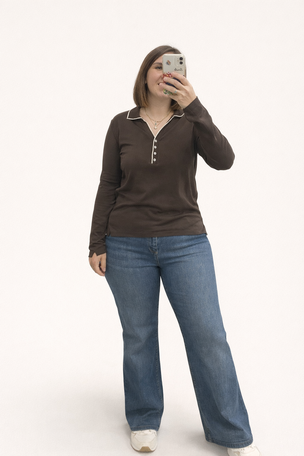 YAKALI   TRİKO KAZAK(KAHVERENGİ)