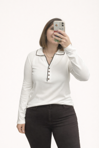 YAKALI   TRİKO KAZAK(KREM)