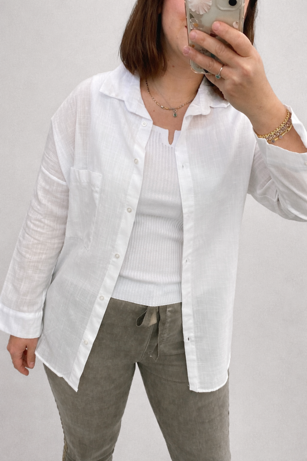 KETEN GÖMLEK(BEYAZ)