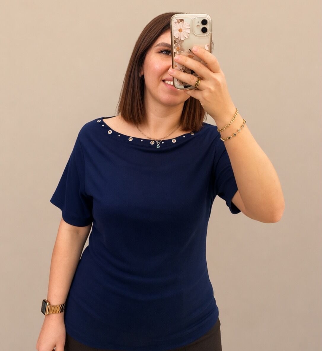 YAKA DETAYLI BODY (LACİVERT)