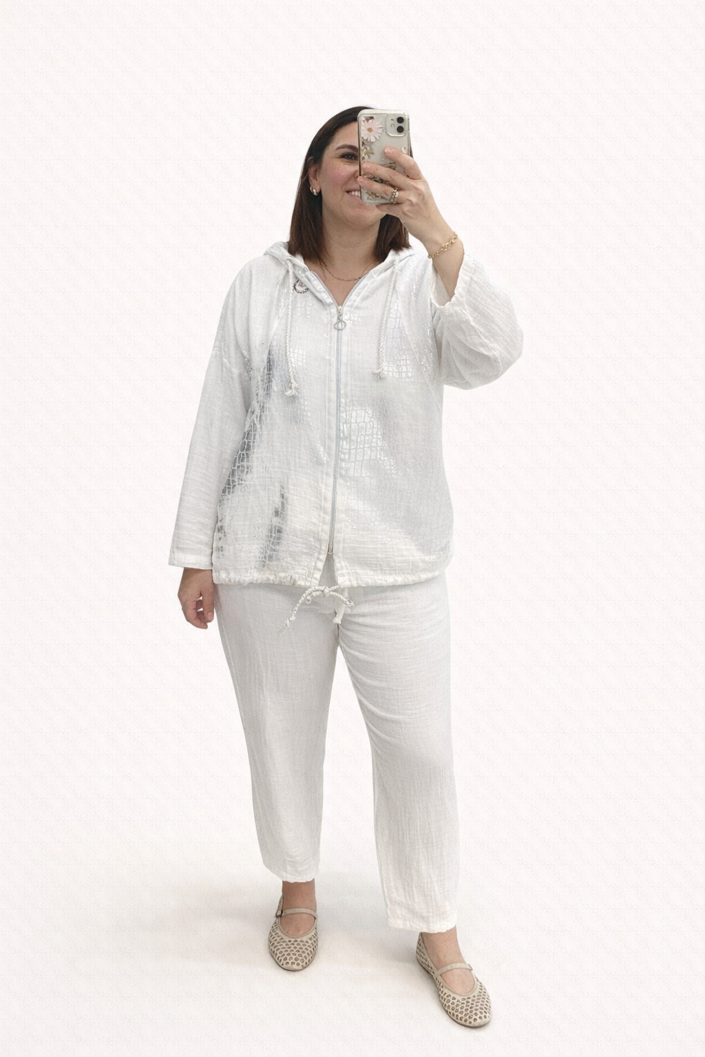 ALT ÜST MÜSLİN KUMAŞ TAKIM(BEYAZ)