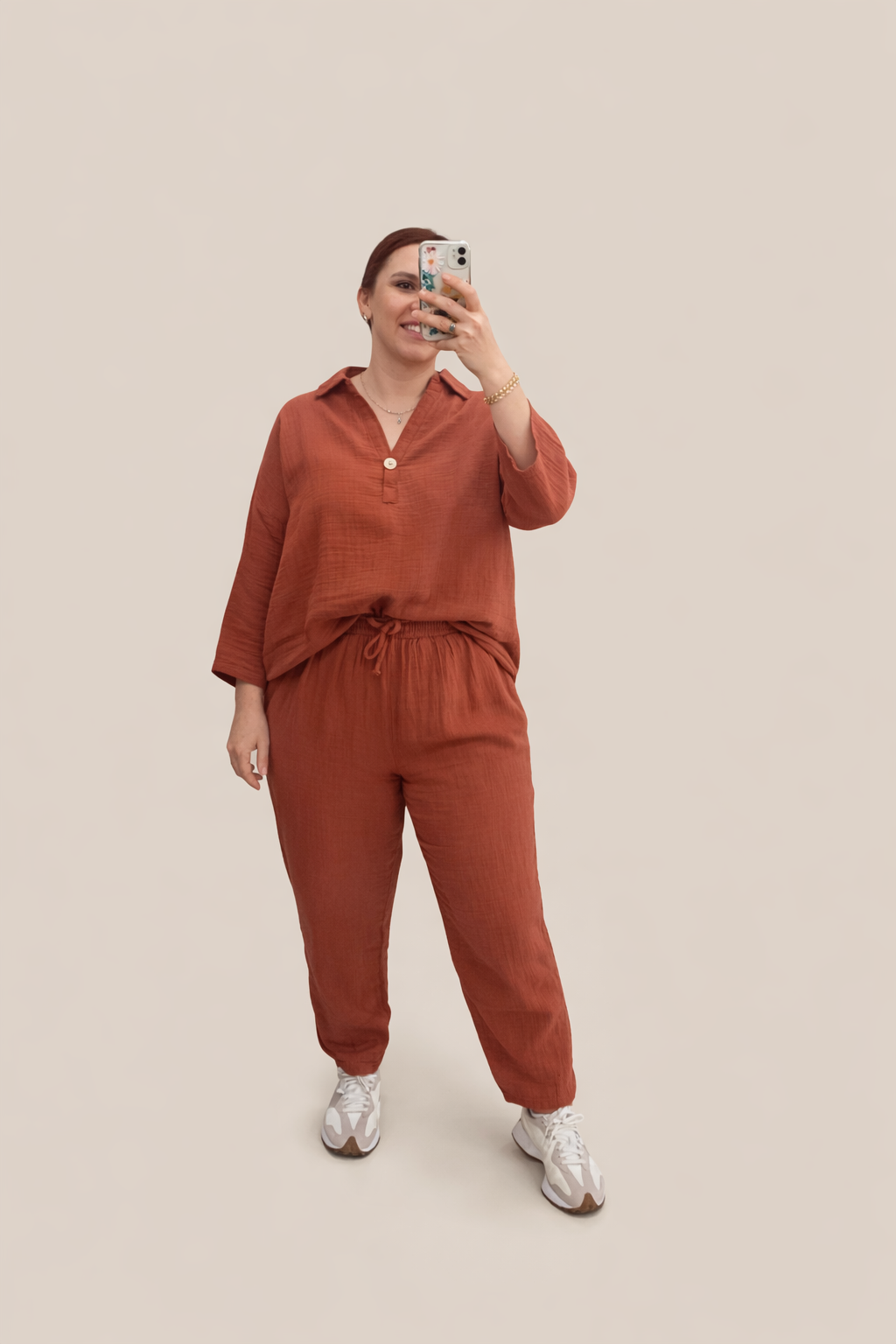 ALT ÜST MÜSLİN KUMAŞ TAKIM(TURUNCU)