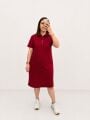 YAKALI ELBİSE(BORDO)